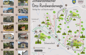Karte Schwarzenbacher-Orts-Rundwanderwege, © Gemeinde Schwarzenbach