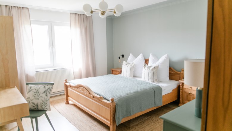 Schlafzimmer Feriennest Zehetbauer, © heiter-weiter.at/Karl Stangl