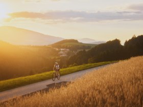 Radfahren in Z&ouml;bern, Blick auf Maierh&ouml;fen und Wechsel, &copy; Wiener Alpen, Sch&ouml;nauer