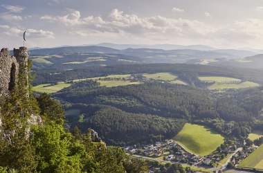 Blick vom Türkensturz auf das Pittental, © NÖ Werbung, Michael Liebert