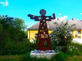 Die Franziskusstatue am Uferweg in Bad Erlach, &copy; Unknown